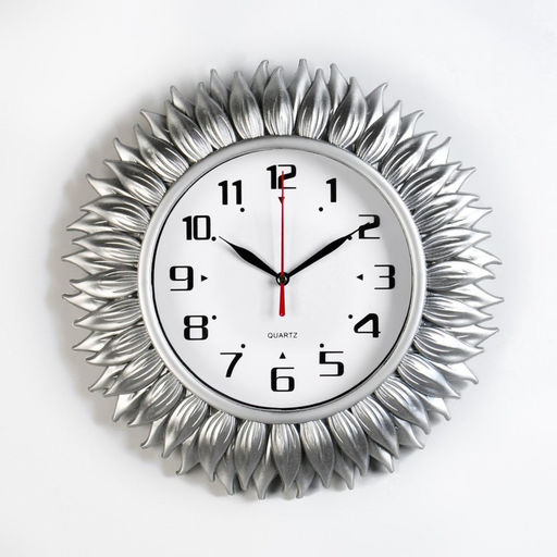 Часы настенные интерьерные «Подсолнух», дискретный ход, d=30 см, циферблат d=17.5 см, от батарейки 1хАА