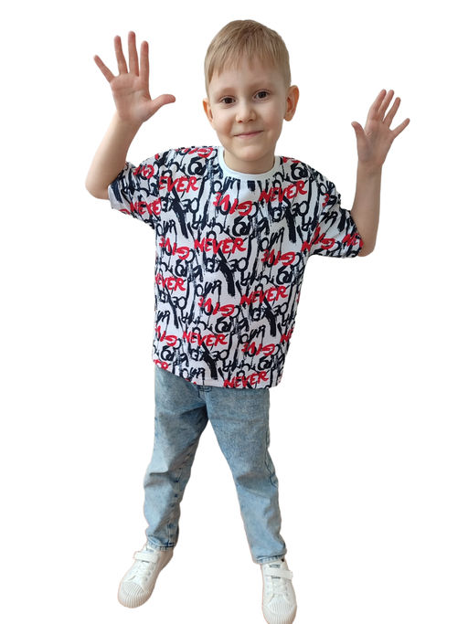 Футболка детская 33064 кулирка буквы