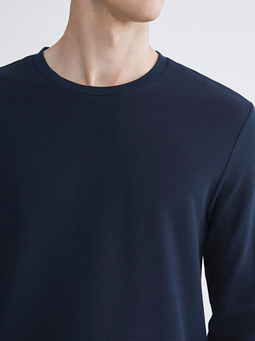 Bisiklet Yaka Uzun Kollu Erkek Ti??rt