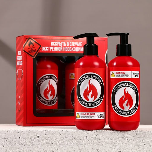 Подарочный набор Тушение мужика: гель для душа и шампунь для волос, 2?300 мл, HARD LINE