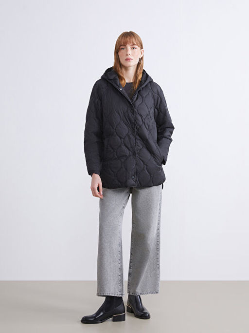 Kap??onlu Kapitone Oversize Kad?n ?i?me Mont