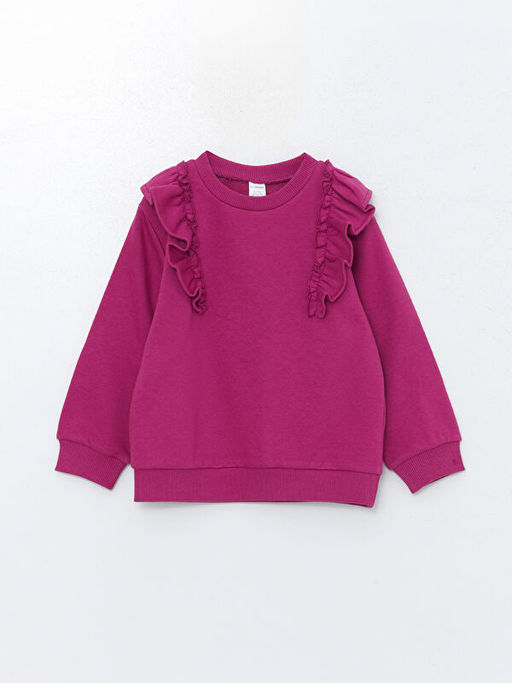 Bisiklet Yaka Uzun Kollu Bask?l? K?z Bebek Sweatshirt 2li - Waikiki фото 2