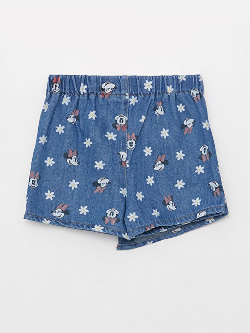 Beli Lastikli Minnie Mouse Bask?l? K?z ?ocuk Jean ?ort Etek - Waikiki фото 2