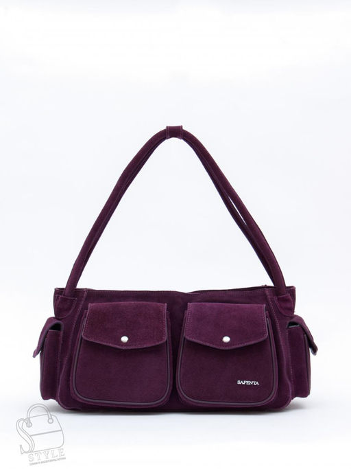 Сумка женская кожаная 91181MSS purple Velina Fabbiano-Safenta