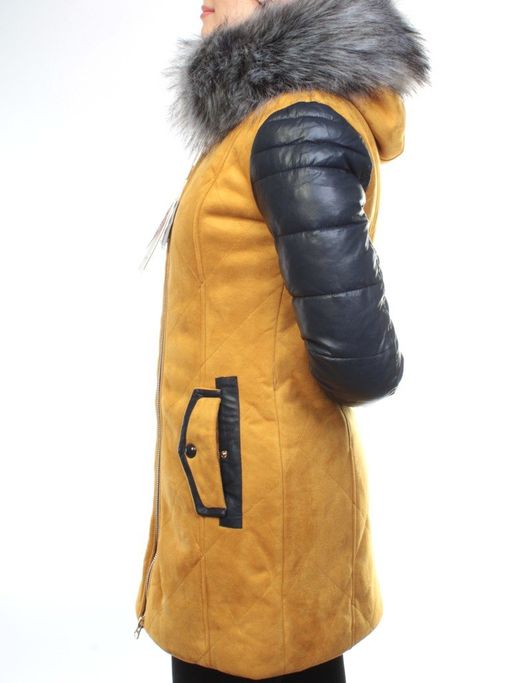 5137 YELLOW Парка женская зимняя (150 гр синтепон, искусственный мех) - Fashion фото 7
