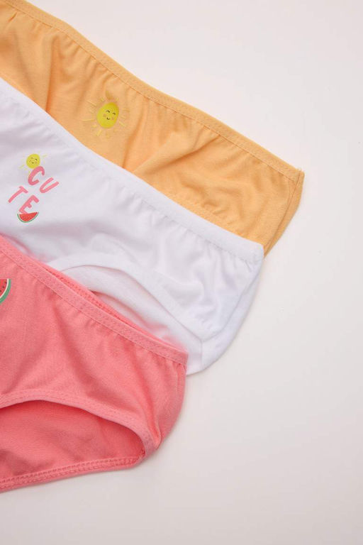 Трусики-комбинации из трех предметов с принтом для девочек - Defacto фото 4