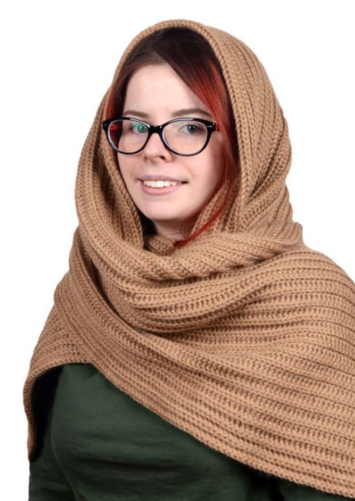 Шарф Soft вязаный из верблюжьей шерсти 180х40 см