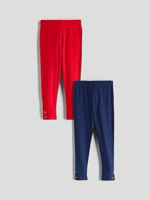 Beli Lastikli Basic K?z ?ocuk Tayt 2li