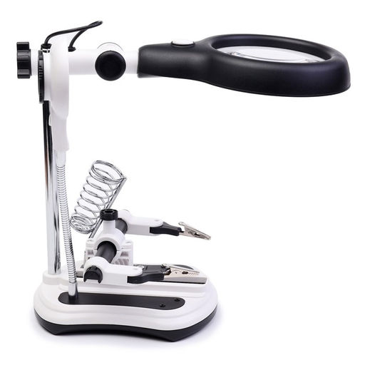 Третья рука для пайки, линза 105, 30, 20 мм, подсветка - Simaland фото 3