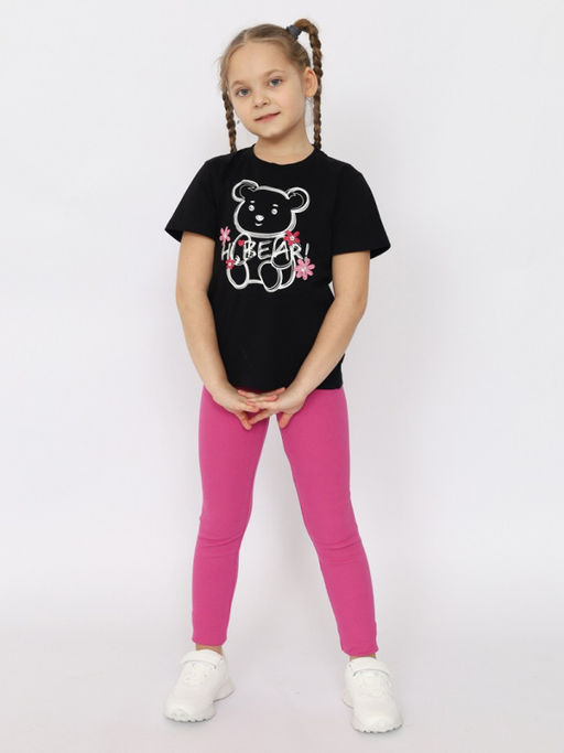 CRB wear/ HSKG 63844-22 Футболка для девочки,черный/Ex.Cherubino  фото 6