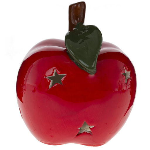 Фигурка декоративная с подсветкой "Яблоко" (LR44х2), L9,5 W9,5 H11 см