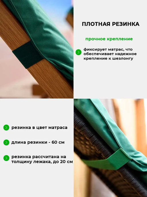 Матрас для шезлонга, лежака 60х190 сегментный SZO, Oxford 600D, поролон, пенополиуретан, непромокаемый Bio-Line  фото 18