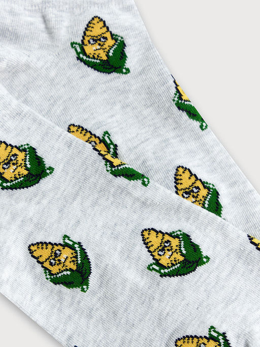 Цена за 5 пар! Носки мужские светло-серые с рисунком в виде кукурузы - Mark formelle фото 4