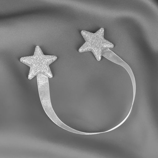 Цена за 2 шт. Подхват для штор «Звезда», d=4.5 см, цвет серебряный