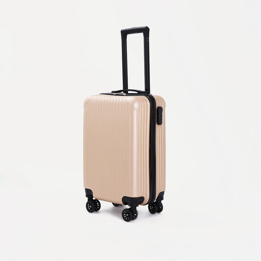 Чемодан малый 20, отдел на молнии, кодовый замок, цвет бежевый - Simaland фото 3