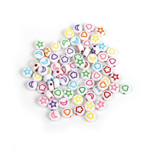 Бусины фигурки ассорти арт. M4H-B008 уп. 40г (300  10 шт)