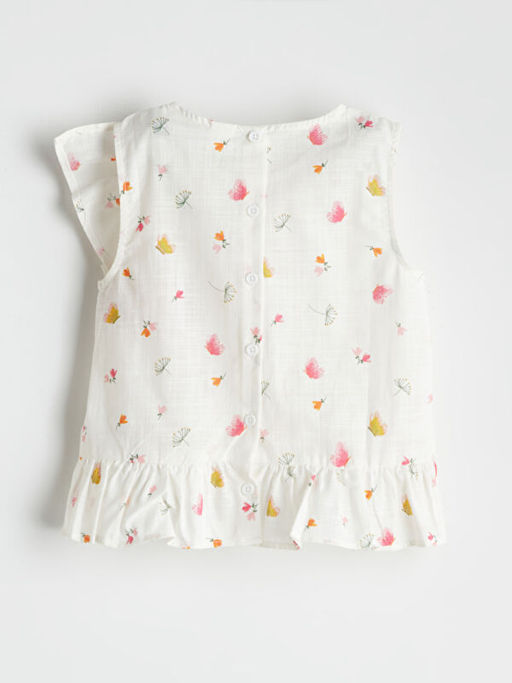 ?i?ekli K?z ?ocuk Bluz ve ?ort 2li