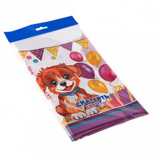 Скатерть полиэтилен 120х180см "Пушистики", 35мкм (Россия)