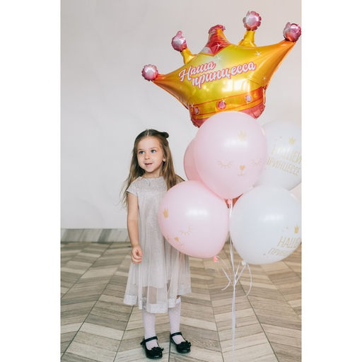 Цена за 3 шт. Воздушный шар фольгированный 26" «Корона»