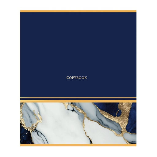 Тетрадь 48 листов в клетку Calligrata Мрамор с полосой, обложка мелованный картон, ТВИН-лак, тиснение фольгой, блок офсет МИКС  фото 2