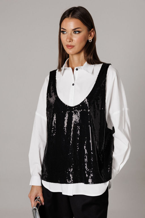 Костюм Lars Style 1169 черный, оттенки белого