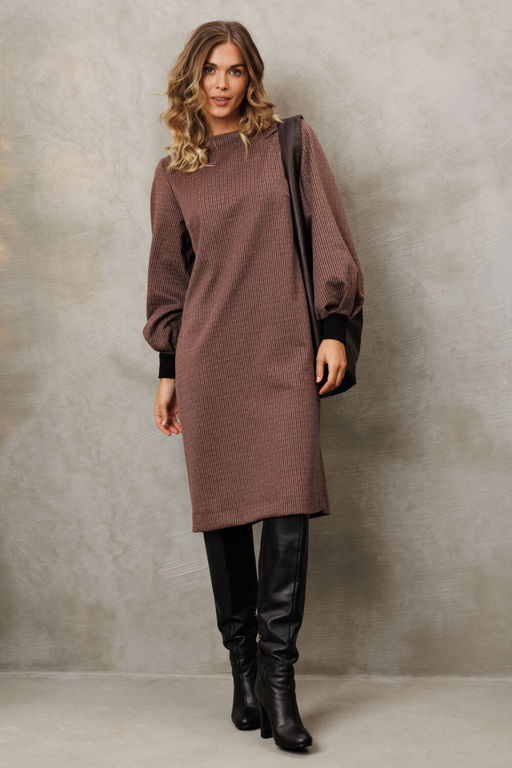 Платье Gizart 7385 серо-бордовый