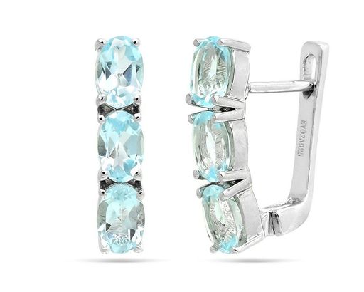 Серьги из серебра топаз, Беренис