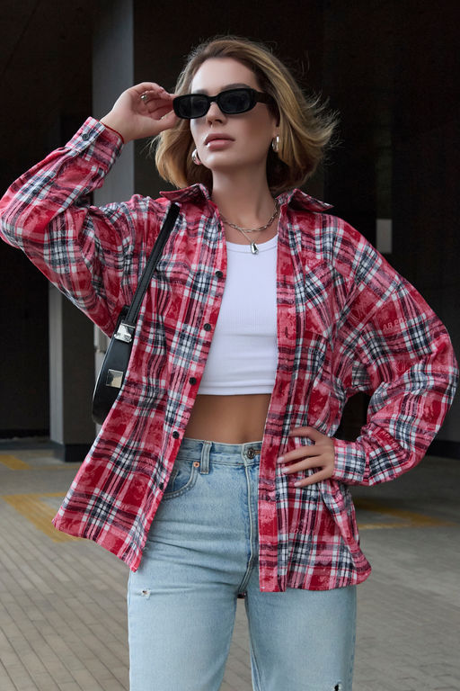 Рубашка в клетку HIPPIE