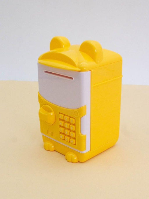 Копилка-сейф "Cute animal", yellow (14x8 см)