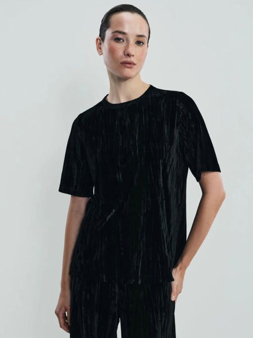 Футболка с коротким рукавом из бархата / Zarina