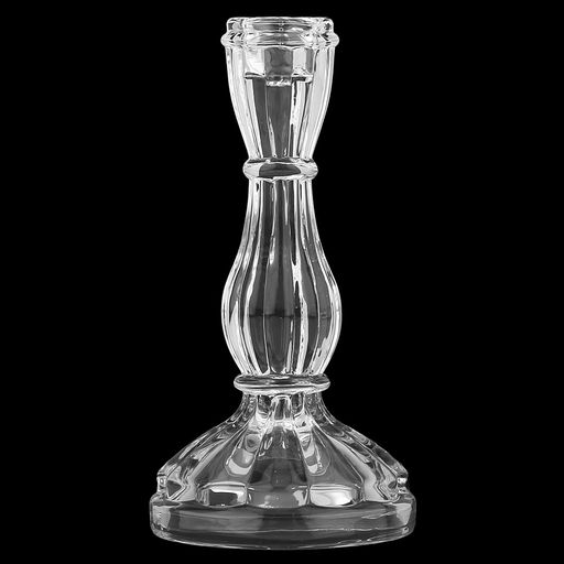 Подсвечник стеклянный "Вивьен" h16,5см, чаша д3см, h1,8см, основание д8,2см, в коробке (Китай)