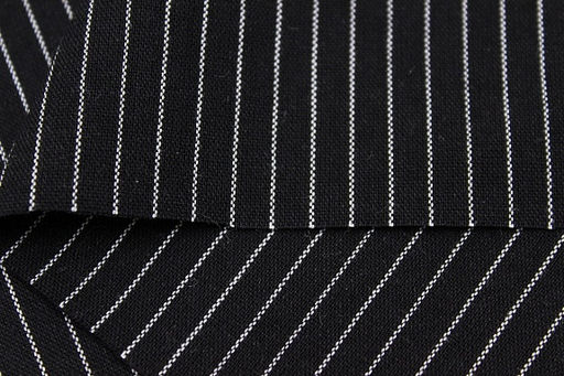 Пестрядь Средняя полоска на черном, ш.1.40м, хлопок-95%, п/э-5%,140гр/м.кв - Купава фото 3