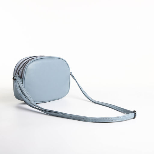 Сумка женская кросс-боди на молнии, цвет серо-голубой - Simaland фото 2