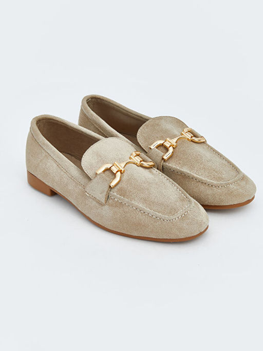 S?et G?r?n?ml? Metal Aksesuarl? Kad?n Loafer