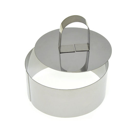 Форма кулинарная "Круг" 10*4см с крышкой-прессом, арт. AN8-2