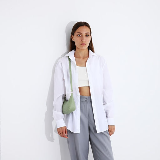 Сумка-багет на молнии, цвет мятный - Simaland фото 6