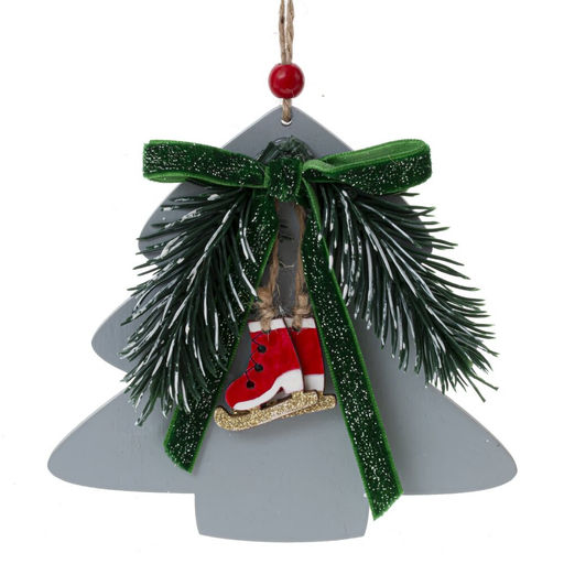 Изделие декоративное подвесное "Ёлка/Сердце", L12 W2,5 H12 см, 2в.