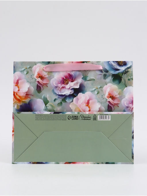 Цена за 2 шт. Пакет подарочный «Цветы», 27×23×11.5 см