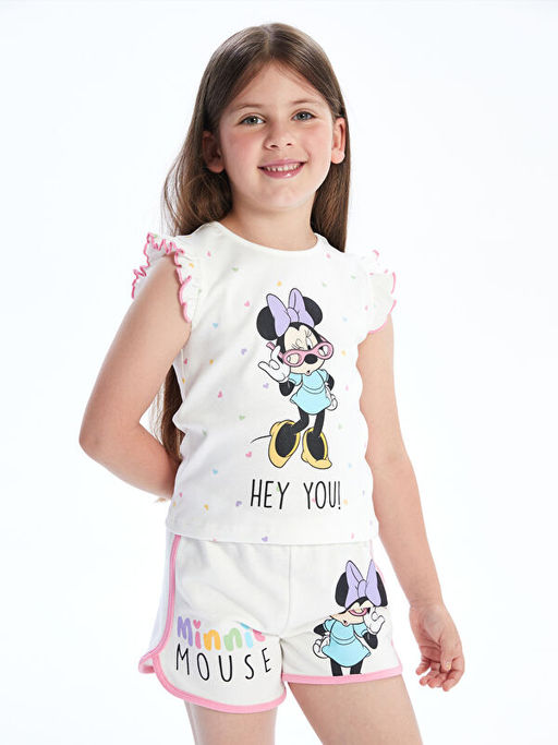 Minnie Mouse Bask?l? K?z ?ocuk Ti??rt