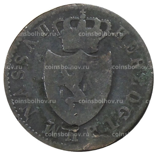 1 крейцер 1834 года Германские государства Нассау