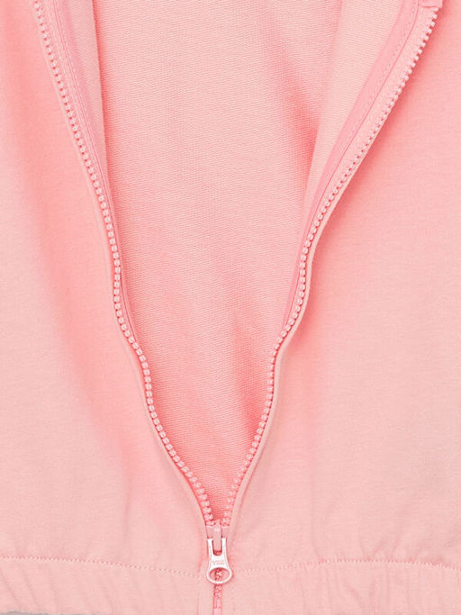 Kap??onlu Uzun Kollu K?z Bebek Fermuarl? Sweatshirt