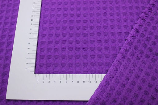 Вафельное премиум-полотно Бохо цв.фиолетово-пурпурный, ш.1.5м, хлопок-100%, 230гр/м.кв - Купава фото 2