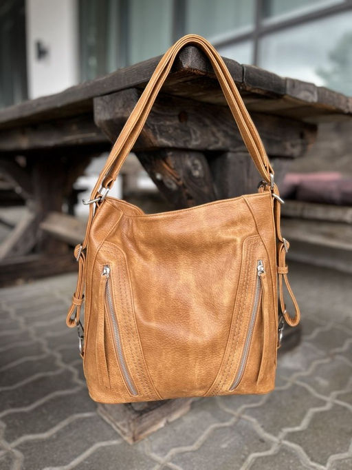 Женская сумка-рюкзак из эко кожи 9902 Рыжий - Kenguluna фото 3