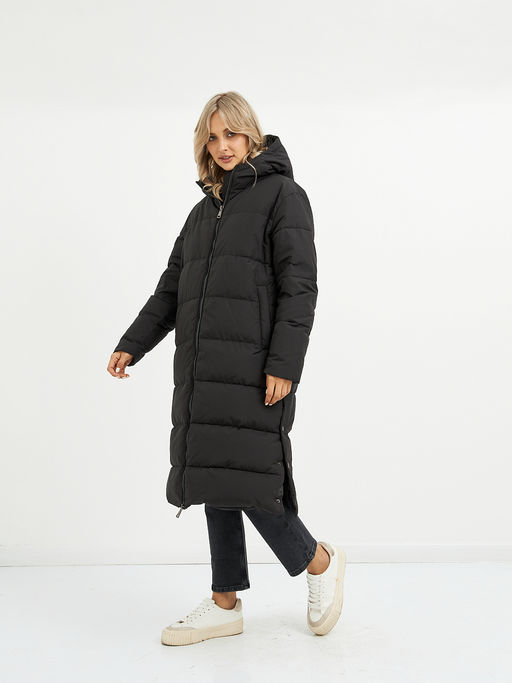 Пуховик женский черный стеганный - Glenfield фото 14