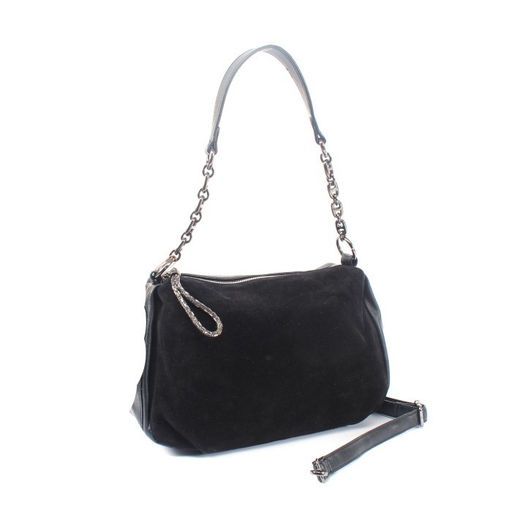 Сумка женская иск/кожа+нат/замша BT-V 8730, 1отд+еврокарман, плечевой ремень, черный SALE 258483