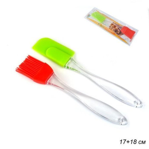 Кисточка и лопатка кулинарная силиконовая 17 см / RK-102-1 /уп 80/480/ - Галеонтрейд фото 8