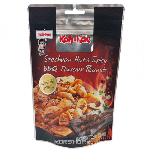Обжаренный арахис со вкусом сычуаньского соуса барбекю Koh-Kae, Таиланд, 90 г