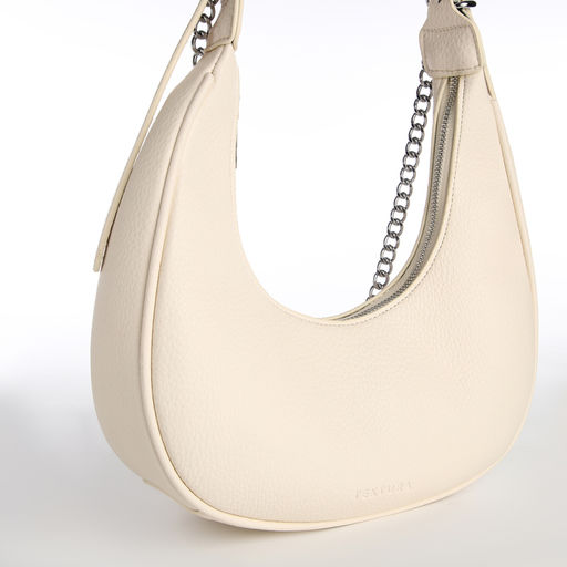 Сумка женская хобо на молнии, цвет молочный - Textura фото 3