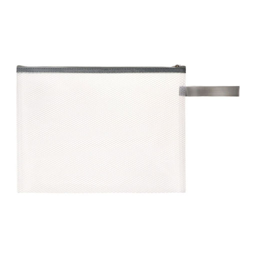 Папка-конверт на молнии формат А4, с ручкой, водоотталкивающая, 350 мкр, серый - Simaland фото 4