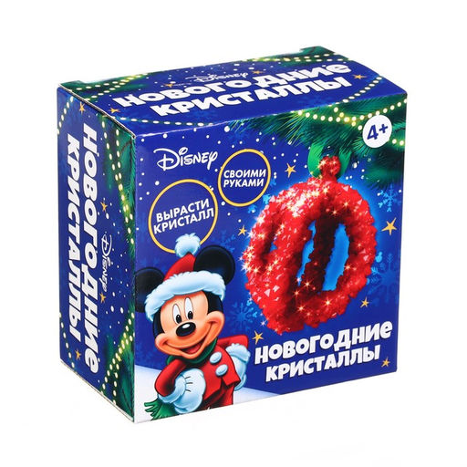 Выращивание новогоднего кристалла DISNEY. Микки Маус, набор для опытов